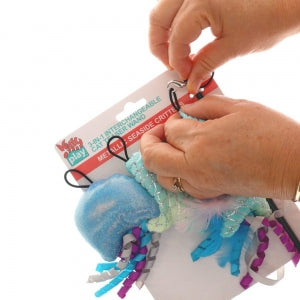 Kitty Play 3-in-1 Interchangeable Cat Wand Metallic Sparkle Seaside Critters