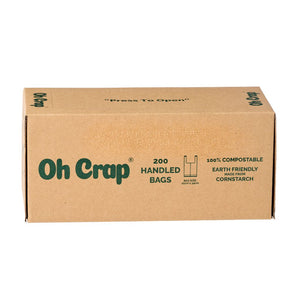 Oh Crap Poo Bags with Handles 200 Pack - Vision Impaired Approved - RSPCA VIC