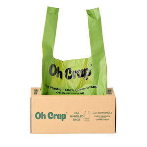 Oh Crap Poo Bags with Handles 200 Pack - Vision Impaired Approved - RSPCA VIC