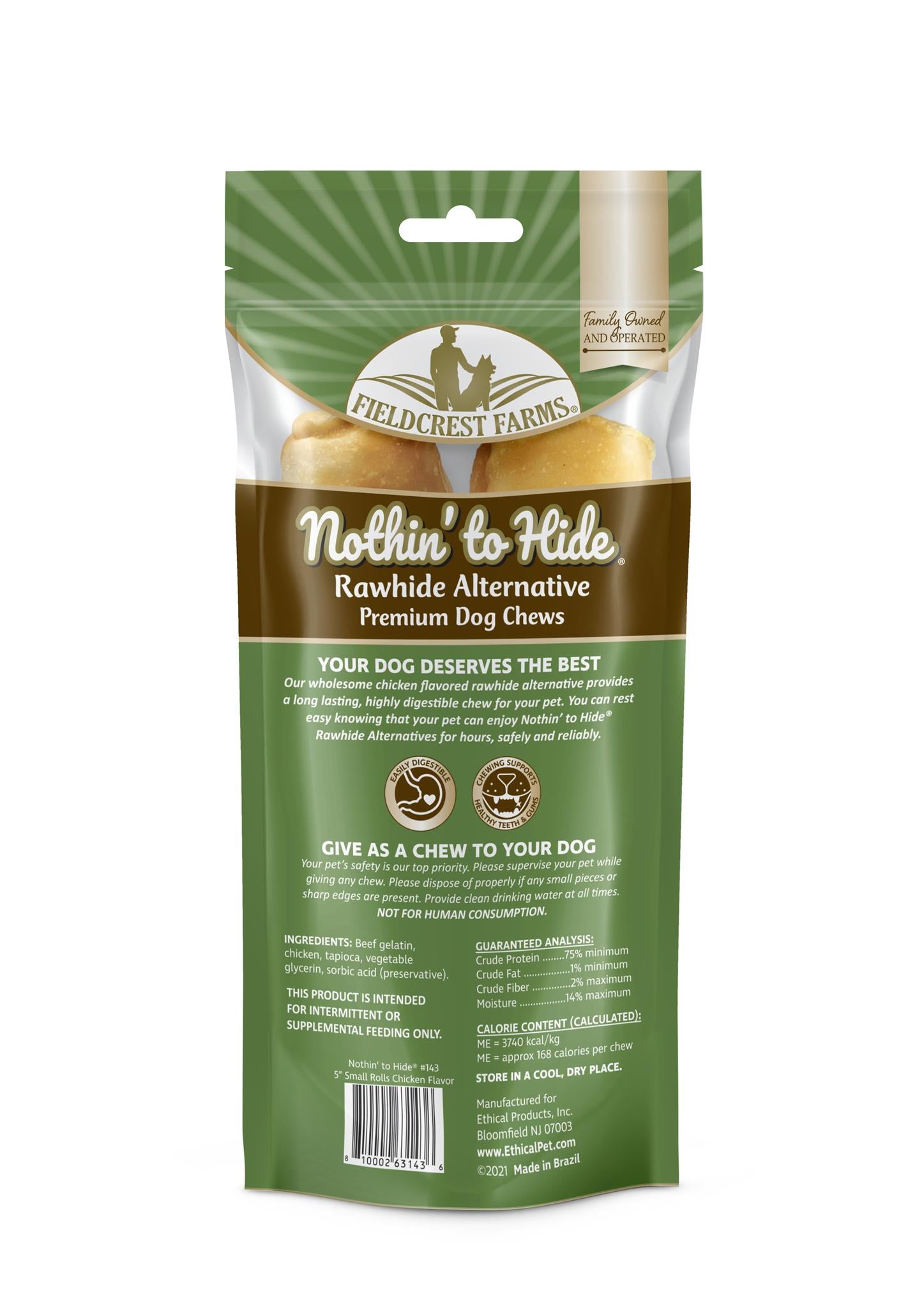 Nothin To Hide Small Roll Beef 5in Dog Chews 2pk - RSPCA VIC