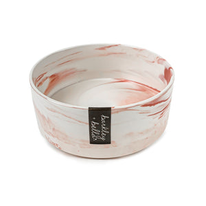 Barkley & Bella Ceramic Dog Bowl Zen Pink Marble - RSPCA VIC