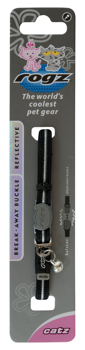 Rogz Alleycat Safeloc Collar Black - RSPCA VIC
