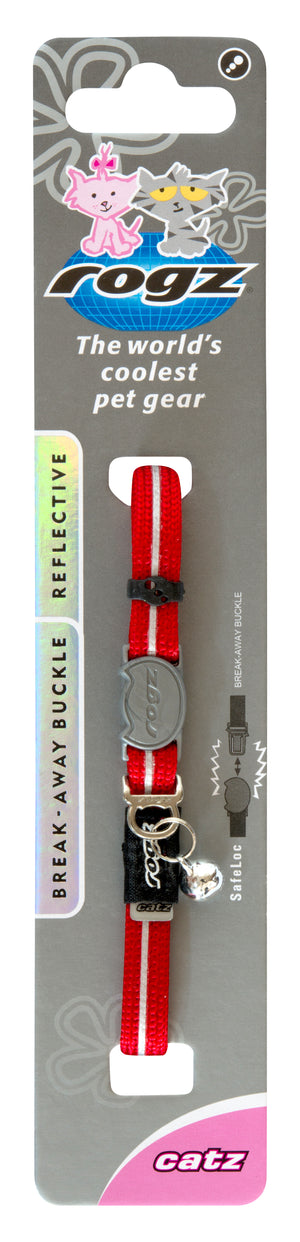 Rogz Alleycat Safeloc Collar Red - RSPCA VIC