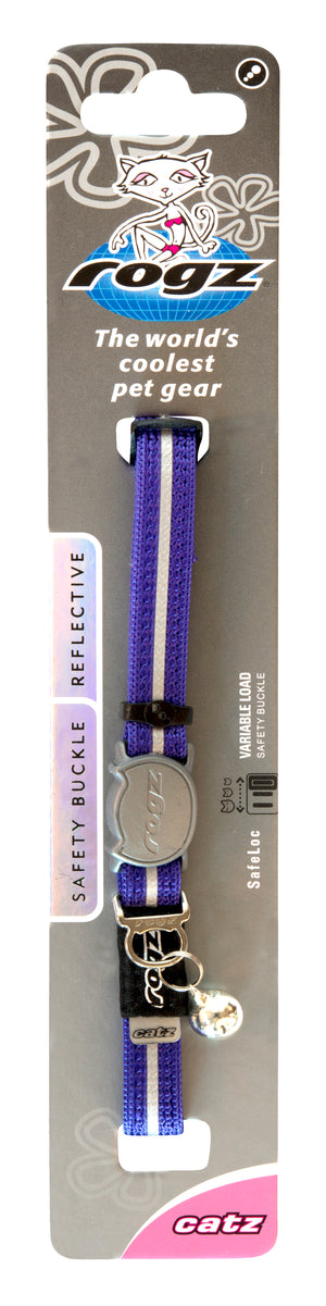 Rogz Alleycat Safeloc Collar Purple - RSPCA VIC