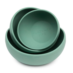 Fuzzyard Life Silicone Dog Bowl Myrtle Green - RSPCA VIC