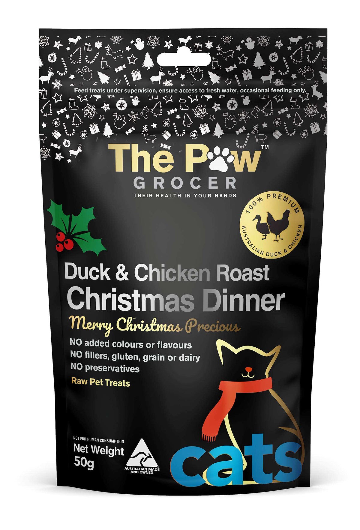 The Paw Grocer Black Label Christmas Dinner Cat 50g