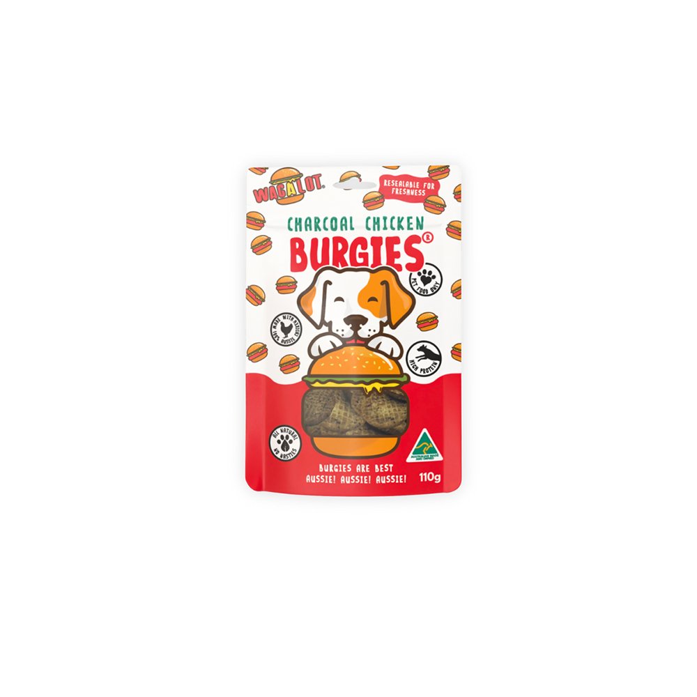 Wagalot Burgies Charcoal Chicken Treats 110g
