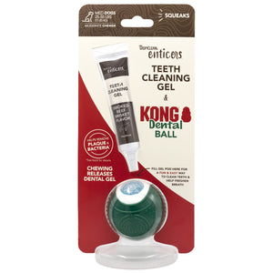 Tropiclean Enticers Teeth Cleaning Gel & KONG Dental Ball Dog Toy - RSPCA VIC