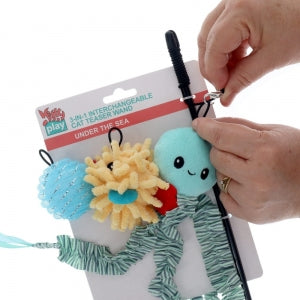 Kitty Play 3-in-1 Interchangeable Cat Wand Under The Sea