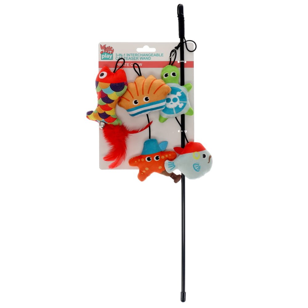 Kitty Play 3-in-1 Interchangeable Cat Wand Pirate Crew