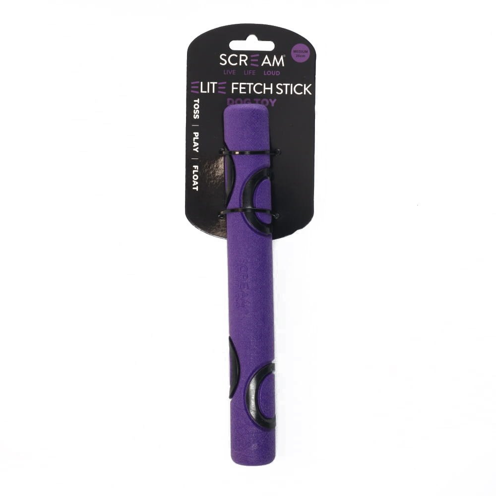 Scream Elite Fetch Stick Loud Purple & Black - Medium