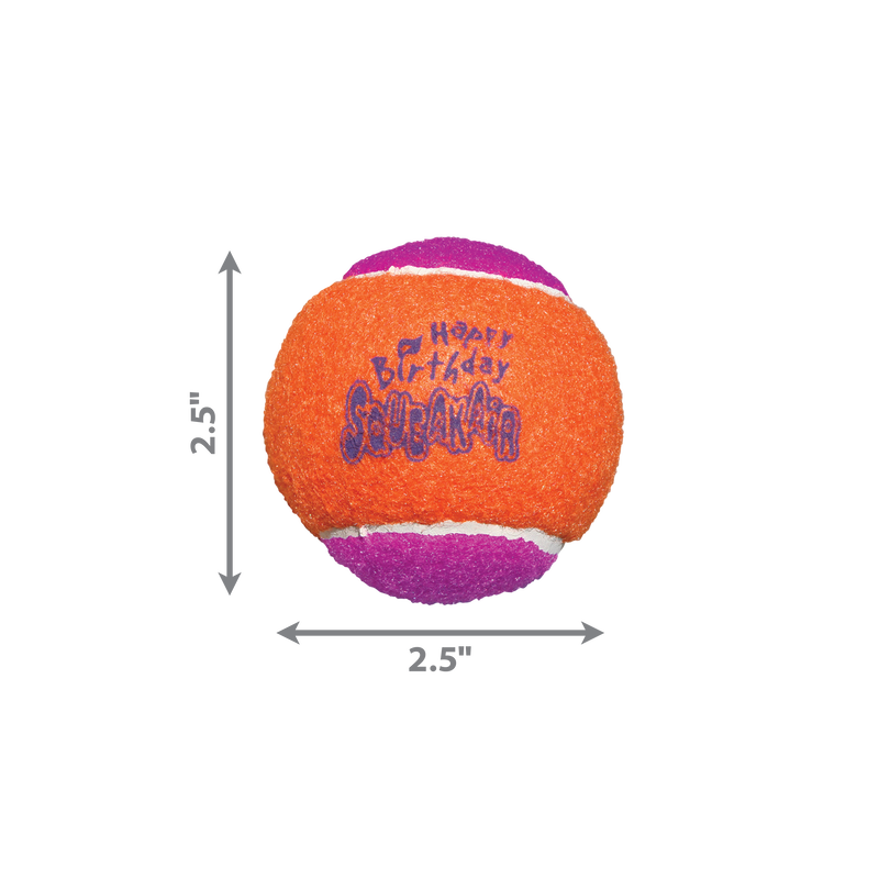 KONG Dog SqueakAir Birthday Balls 3pk - RSPCA VIC