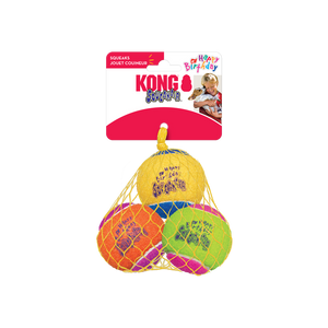 KONG Dog SqueakAir Birthday Balls 3pk - RSPCA VIC
