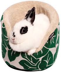 Pet One Small Animal Oval Bed - Tropical Leaf