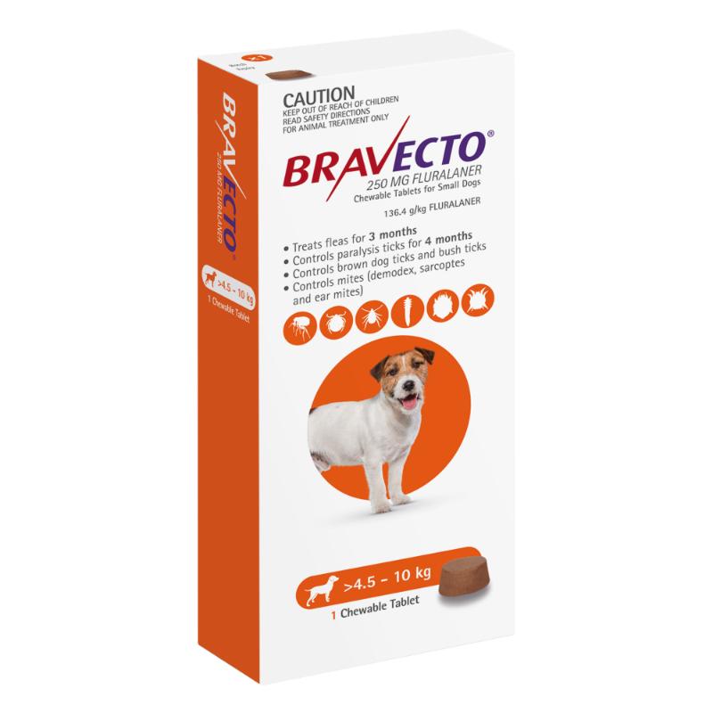 3 Month Bravecto Chew for Small Dogs Orange