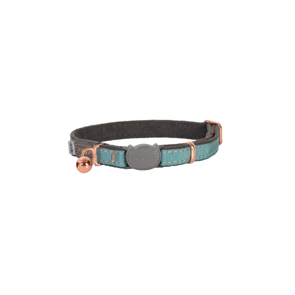 Rogz Urbancat Safety Release Cat Collar Turquoise Moon - RSPCA VIC