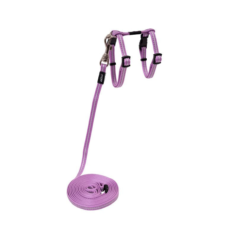 Rogz Alleycat Harness and Lead Set Lilac