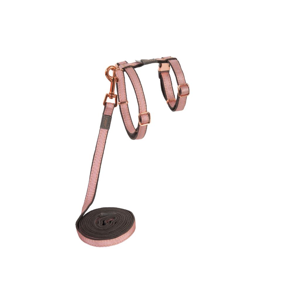 Rogz Urbancat Harness and Lead Set Pink Blush - RSPCA VIC