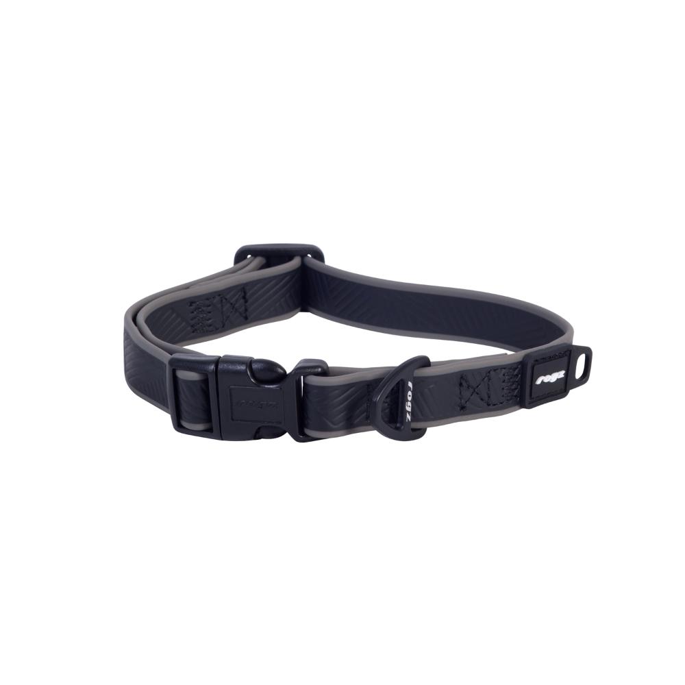 Rogz Amphibian Classic Dog Collar Black - RSPCA VIC