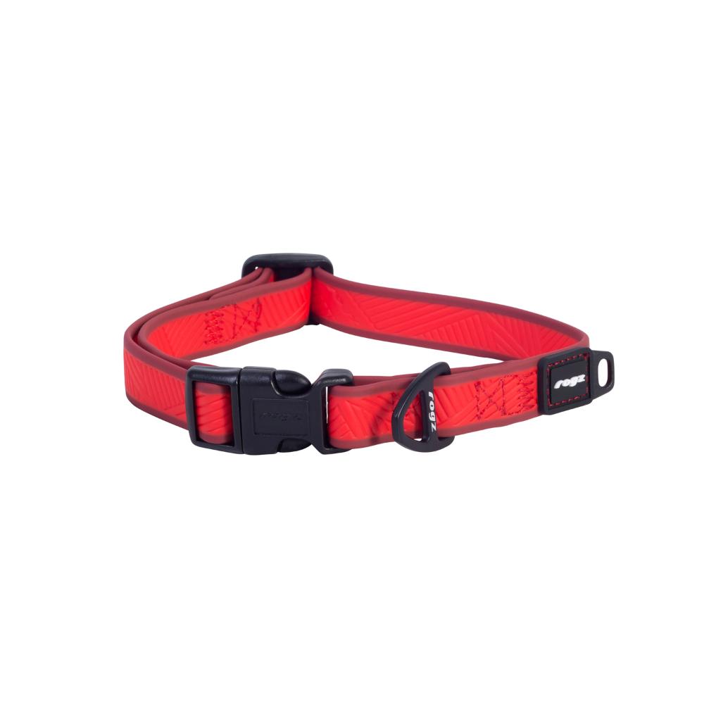 Rogz Amphibian Classic Dog Collar Red - RSPCA VIC