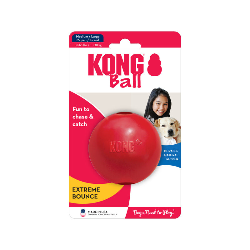 KONG Ball With Hole Dog Toy Medium-Large - RSPCA VIC