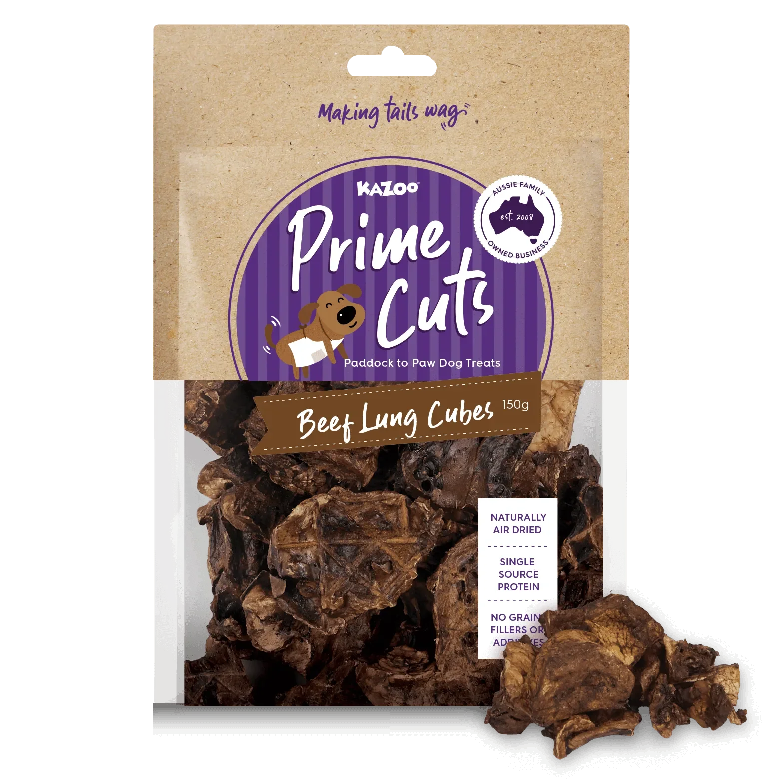 Kazoo Prime Cuts Beef Lung Cubes