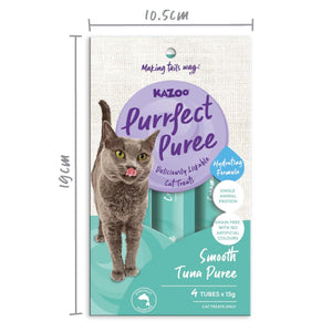 Kazoo Purrfect Puree Smooth Tuna Cat Treat 4pk 15g