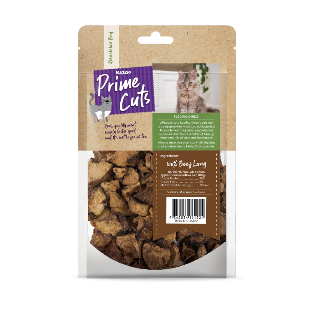 Kazoo Prime Cuts Cat Beef Lung Crumble Treat 60g