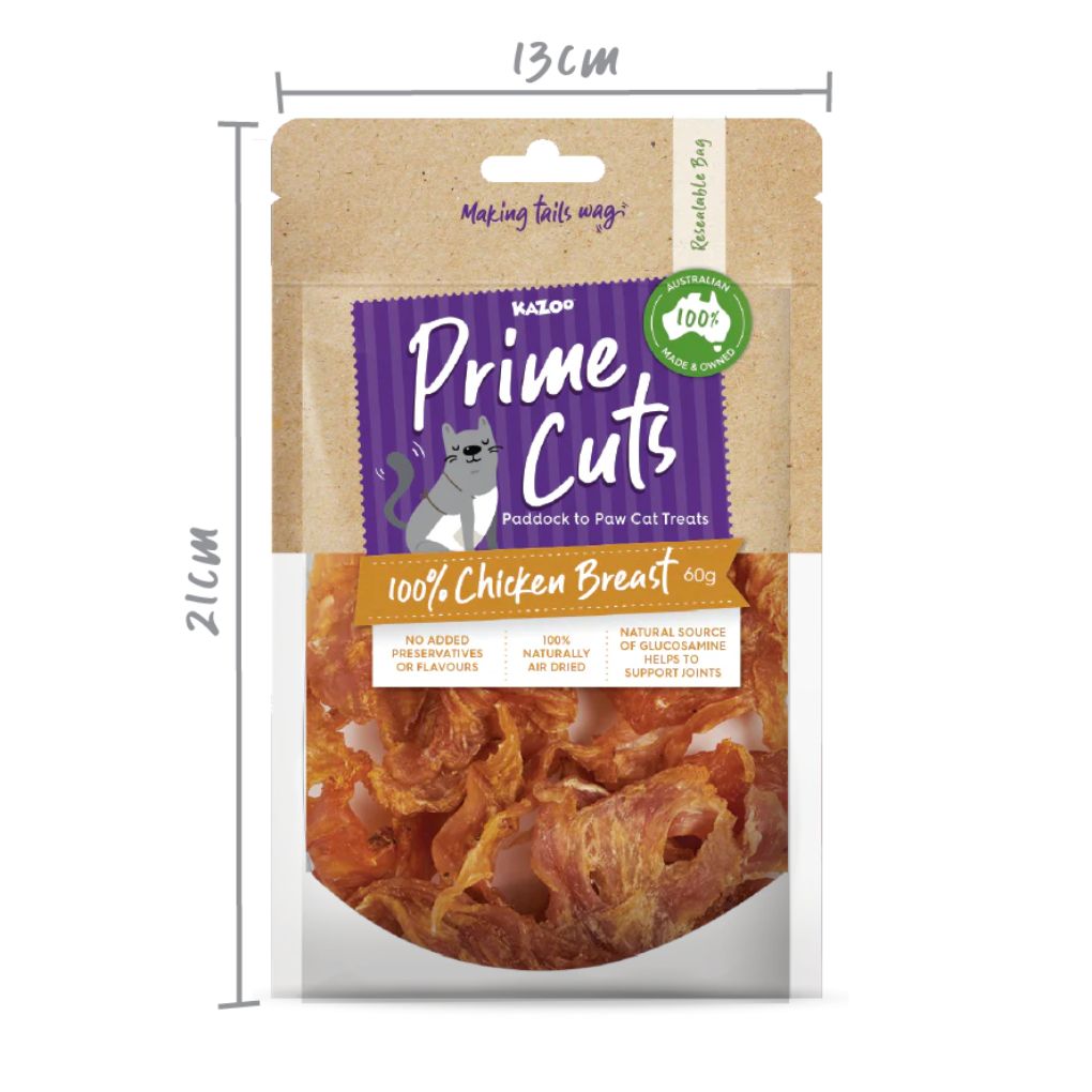 Kazoo Prime Cuts Cat Chicken Breast Treat 60g
