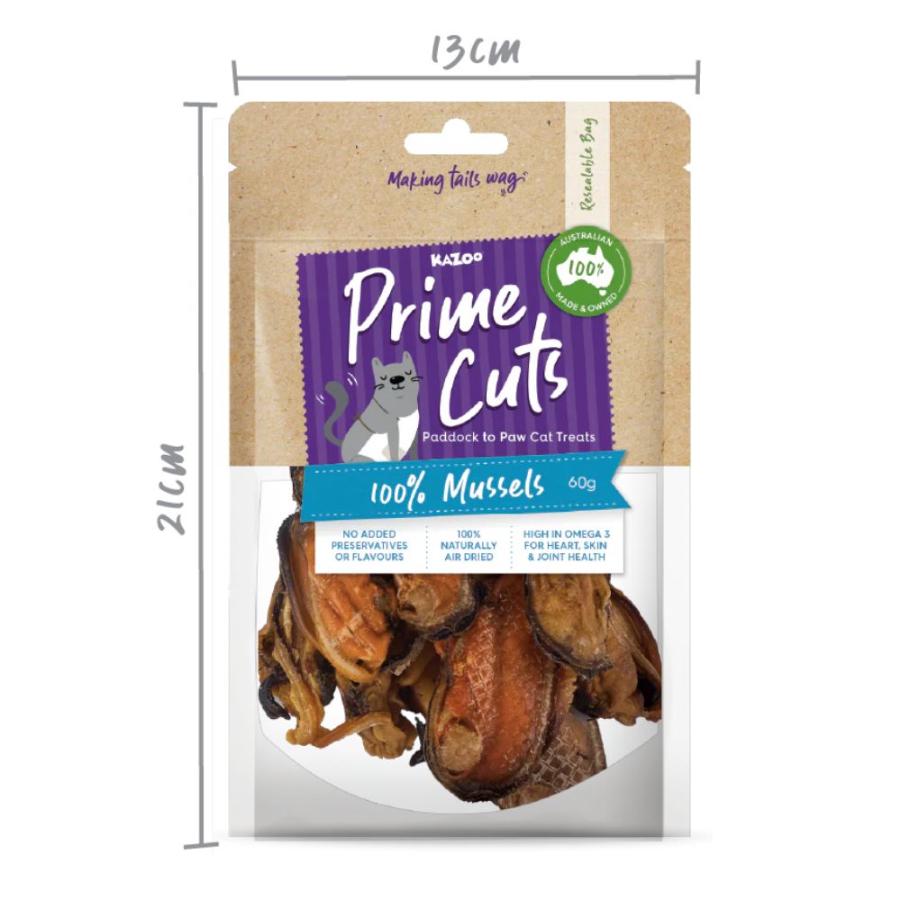 Kazoo Prime Cuts Cat Mussels Treat 60g