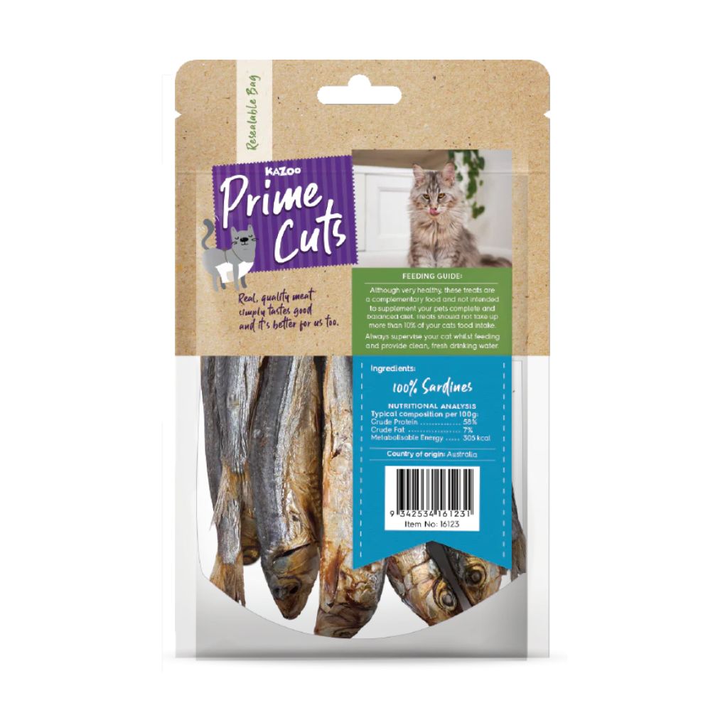 Kazoo Prime Cuts Cat Sardines Treat 60g