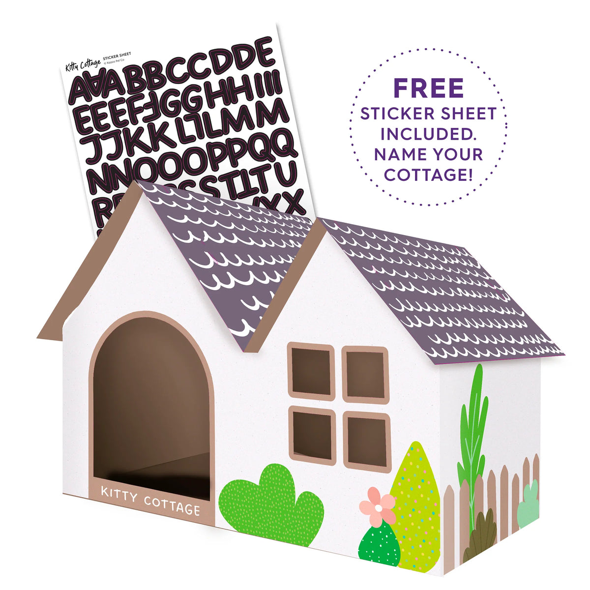 Kazoo Cat Cottage Cardboard House