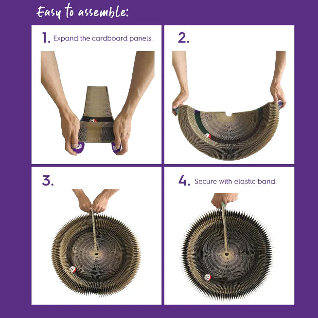 Kazoo Kitty Accordion Cardboard Bed w/Ball