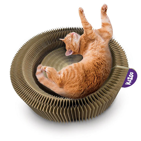 Kazoo Kitty Accordion Cardboard Bed w/Ball
