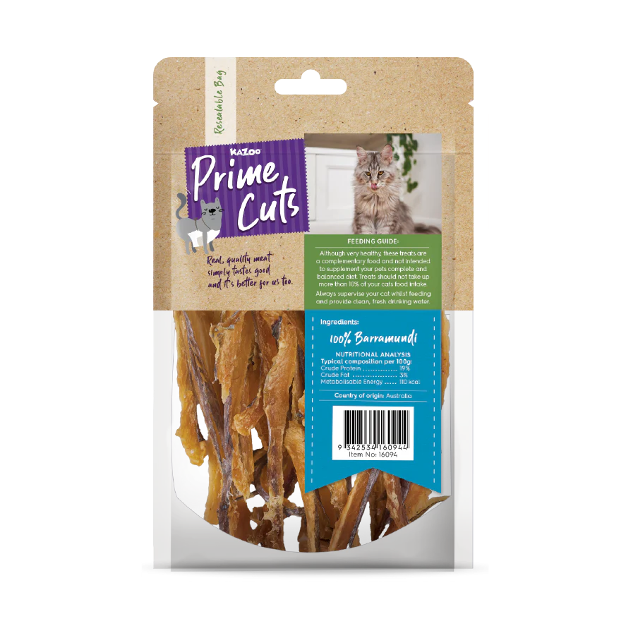 Kazoo Prime Cuts Cat Barramundi Treat 60g