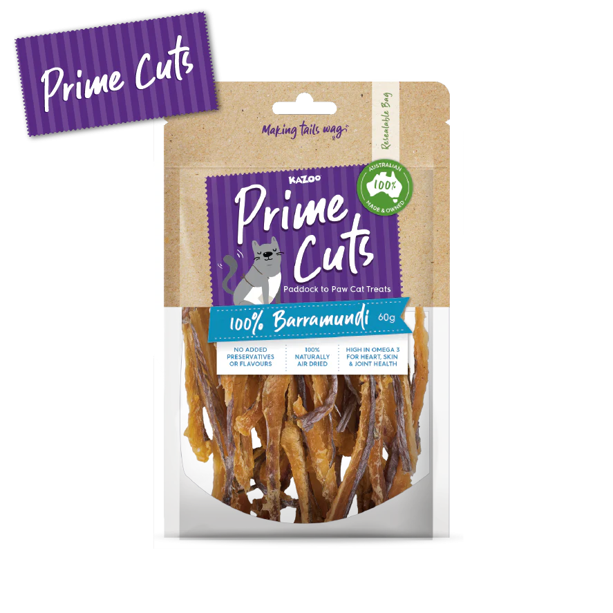 Kazoo Prime Cuts Cat Barramundi Treat 60g