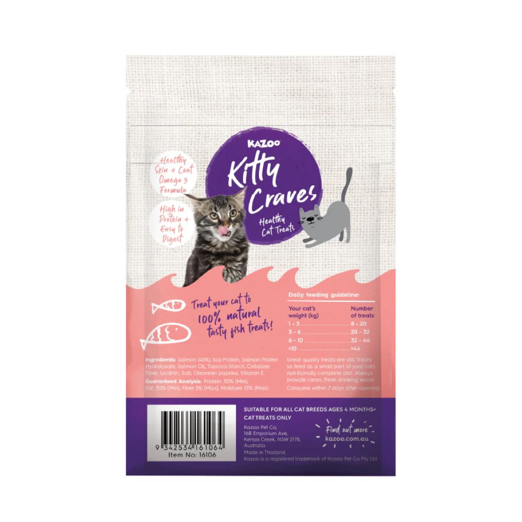 Kazoo Kitty Craves Salmon Bites Cat Treat 75g