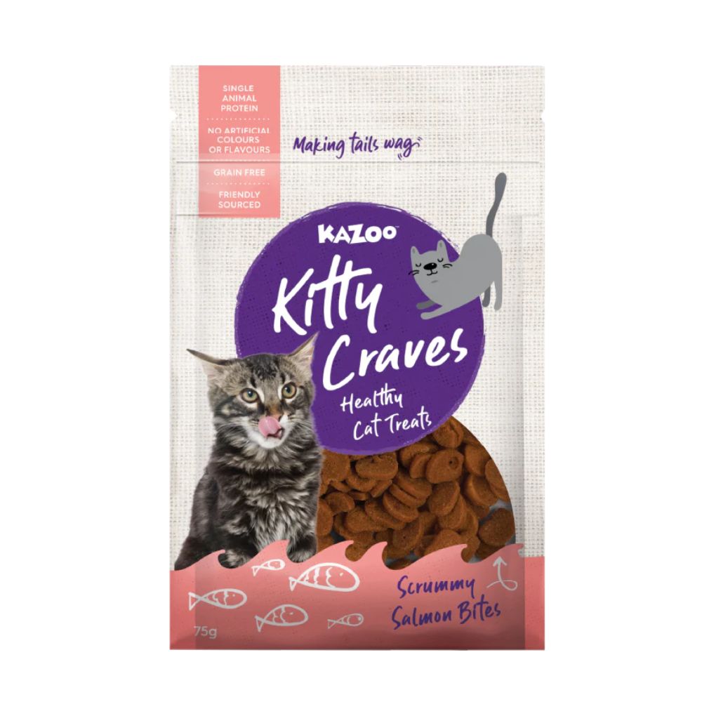 Kazoo Kitty Craves Salmon Bites Cat Treat 75g