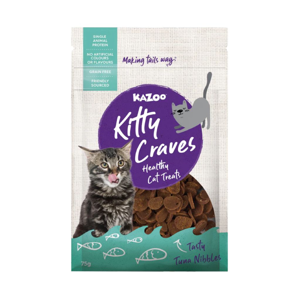 Kazoo Kitty Craves Tuna Nibbles Cat Treat 75g