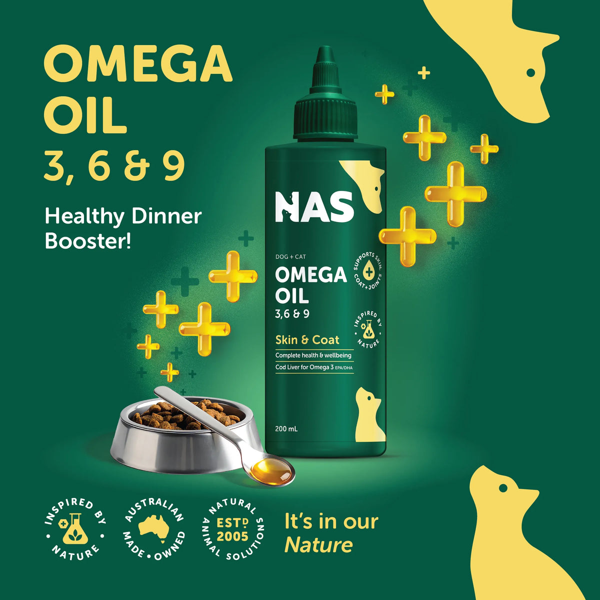 NAS Omega 3 6 & 9 Oil for Dogs & Cats 200ml
