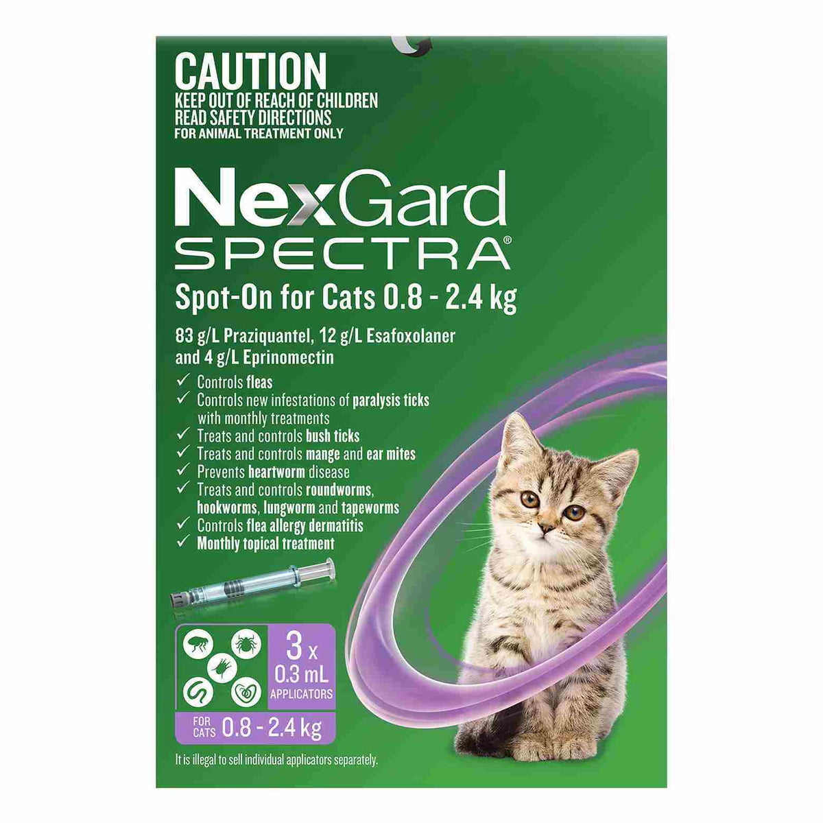 Nexgard Spectra Cat 0.8-2.4kg