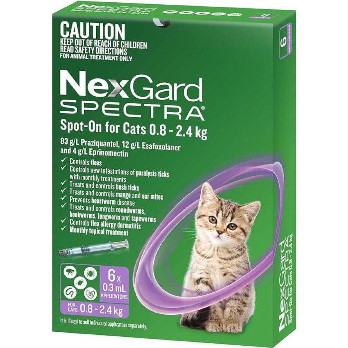 Nexgard Spectra Cat 0.8-2.4kg