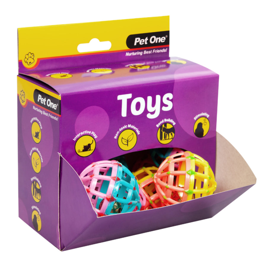 Pet One Cat Toy Lattice Ball with Bell