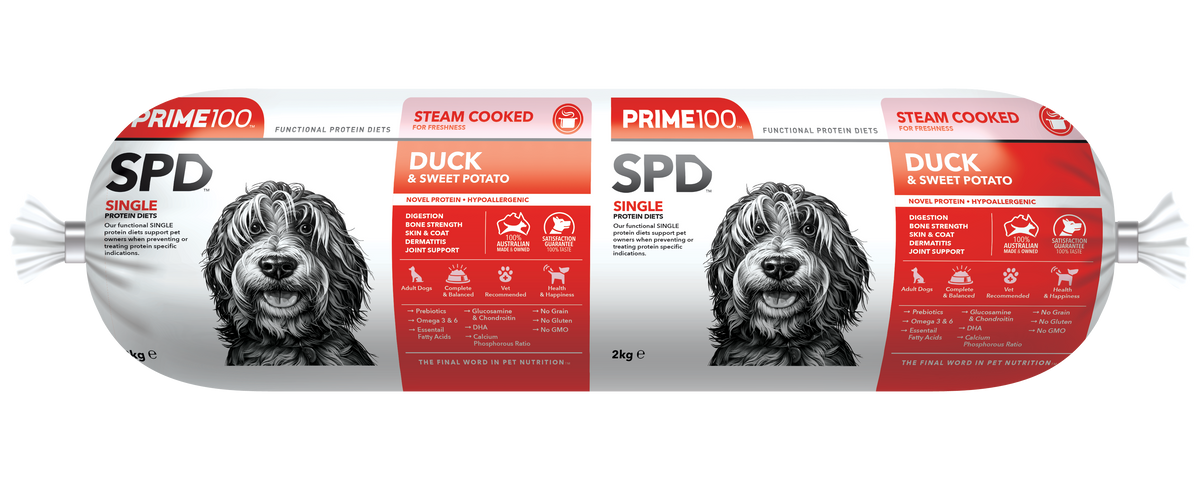 Prime 100 SPD Duck & Sweet Potato Fresh Roll 2kg