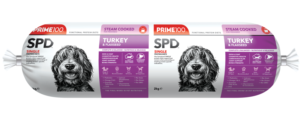 Prime 100 SPD Turkey & Flaxseed Fresh Roll 2kg