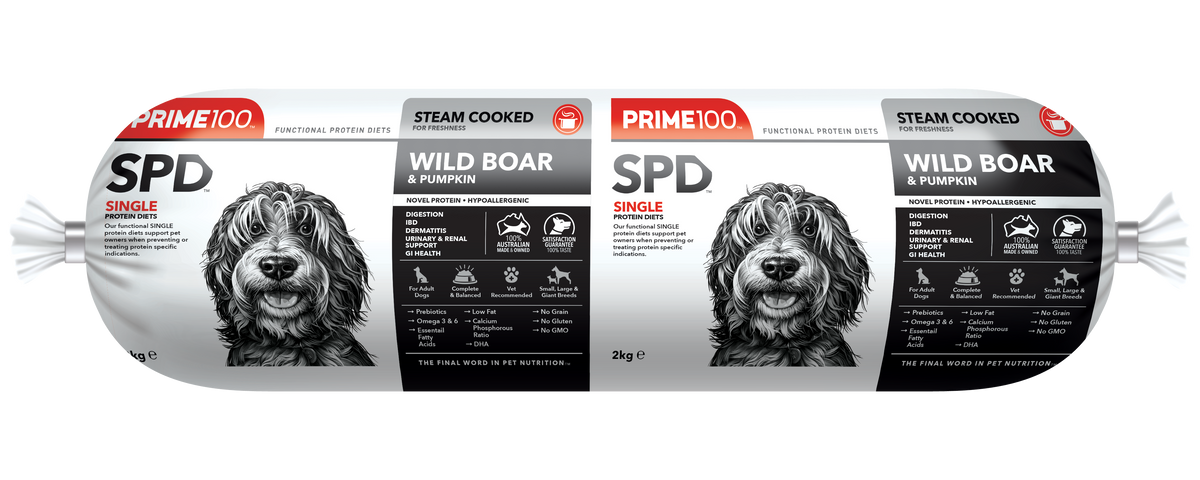 Prime 100 SPD Wild Boar & Pumpkin Fresh Roll 2kg