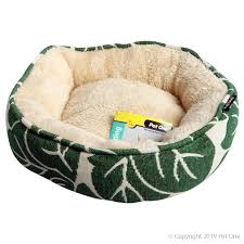 Pet One Small Animal Round Bed - Tropical Leaf