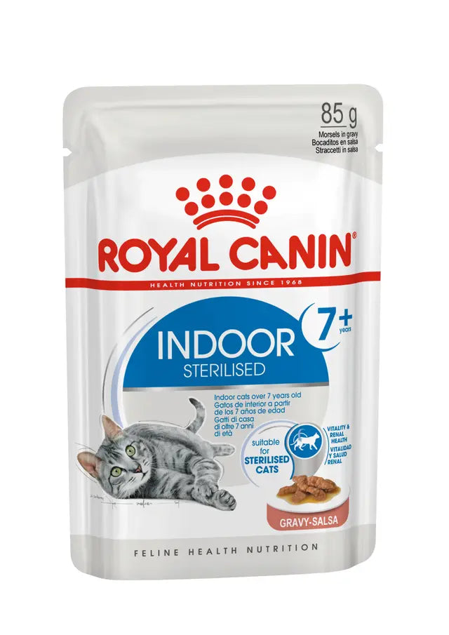 Royal Canin Feline Indoor 7+ Gravy Pouches Box