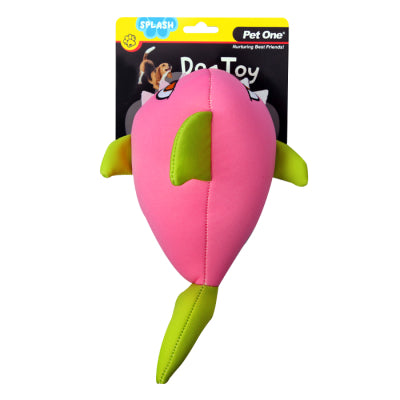 Pet One Splash Toy Shark Pink