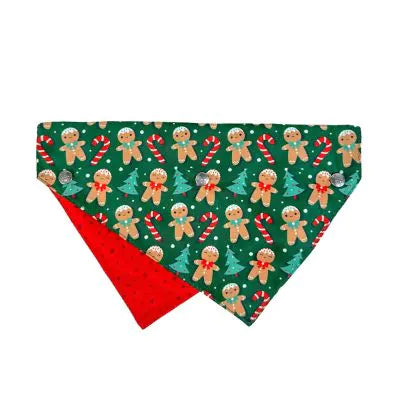 FuzzYard Christmas Bandana - Jolly Gingerbread & Canes